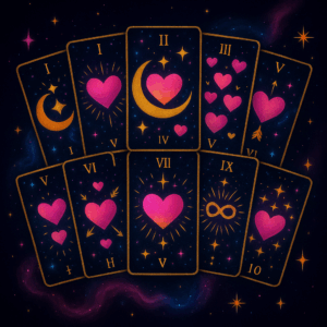 The Heartfelt Journey: 10-Card Love Pull